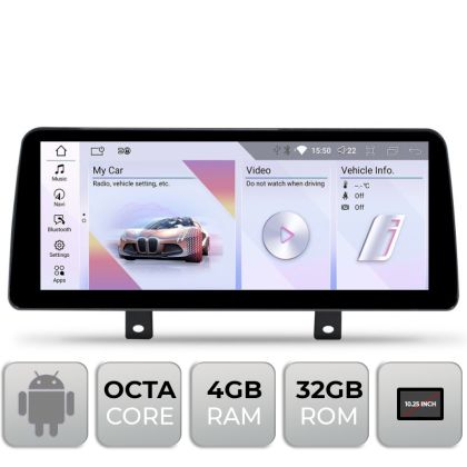 Navigatie dedicata Edotec BMW Seria 1 F20 masini cu EVO Android ecran 10.25" 4+32 4G BT