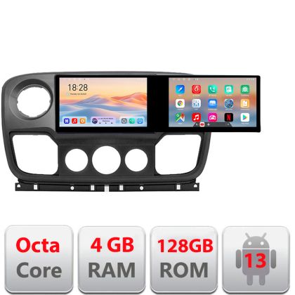 Navigatie Opel Movano, Renault Master 2010-2021  Edotec 2 ecrane  8 core 4+128 21.6 inch Incell android Wifi 5Ghz gps internet