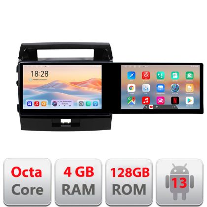 Navigatie TOYOTA Land Cruiser L200 Kit-381 Edotec 2 ecrane  8 core 4+128 21.6 inch Incell android Wifi 5Ghz gps internet  v1