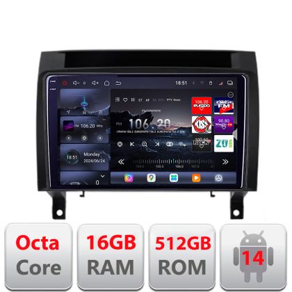 Navigatie Mercedes SLK 2004-2011 Edotec Kit-SLK 8 core QLED 2K 16+512GB 360 Android Waze USB Navigatie Internet Youtube Radio