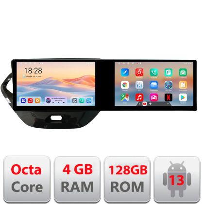 Navigatie Ford KA 2015-2020 Edotec 2 ecrane  8 core 4+128 21.6 inch Incell android Wifi 5Ghz gps internet  KIT-kamiq