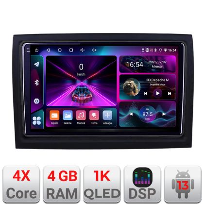 Navigatie Fiat ducato 2006- A-DUCATO 4+64 InCell Display 1K Android Waze USBNavigatie Internet Youtube Radio V1