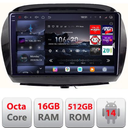 Navigatie dedicata Honda FR-V 2004-2009 Android Qled 2K Octa Core 16+512 LTE 4G DSP Wifi 5Ghz android-auto carplay radio gps internet Kit-+EDT-E809-2K