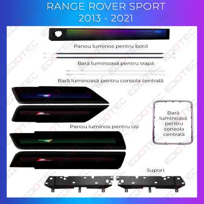 Lumini Ambientale NIGHTVIBE Range Rover Sport 2013-2022 trimuri control telefon sau sistem original