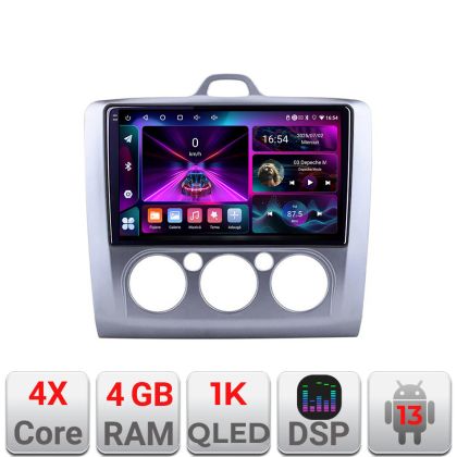 Navigatie Ford Focus 2 Manual A-140-manual  4+64 InCell Display 1K Android Waze USB Navigatie Internet Youtube Radio