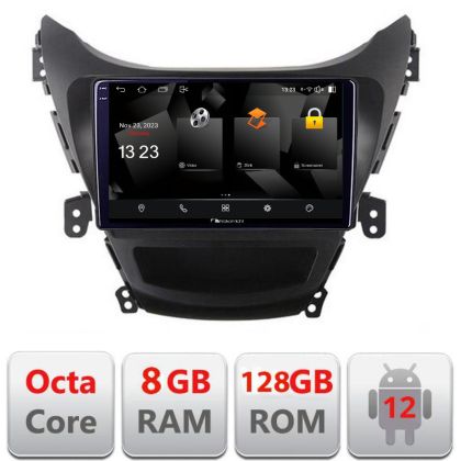 Navigatie Hyundai Elantra 2011-2013 5960Pro-092 Android Octa Core Qualcomm 2K Qled 8+128 DTS DSP 360 4G Optical