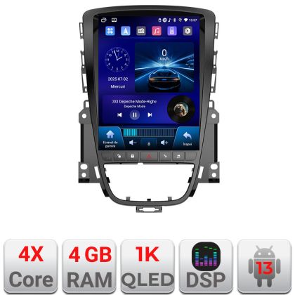 Navigatie Opel Astra J 2009-2017 tip tesla radio gps internet 4 Core carplay android auto 4+64 Incell Display kit-tesla-072+EDT-E220-RK