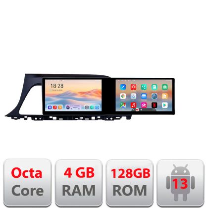 Navigatie Hyundai Sonata Nou Kit-417 Edotec 2 ecrane  8 core 4+128 21.6 inch Incell android Wifi 5Ghz gps internet  Cor
