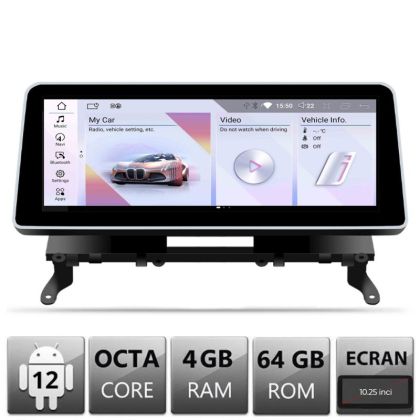 Navigatie BMW X1 E84 fara ecran de fabrica Android ecran 10.25" 4+64 4G