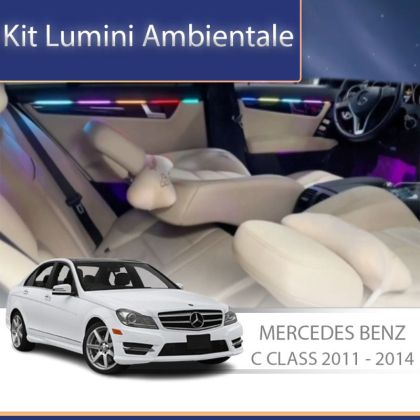 Lumini Ambientale NIGHTVIBE Mercedes Benz W204 set complet cu trimuri control telefon sau sistem original