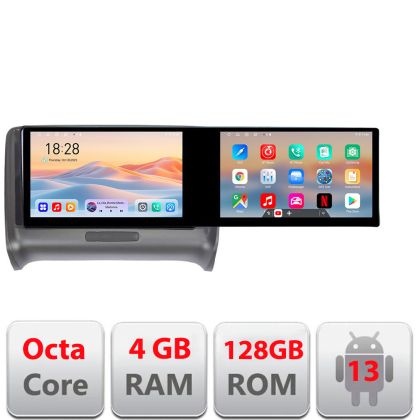 Navigatie Audi TT 2004-2011 Kit-078 Edotec 2 ecrane  8 core 4+128 21.6 inch Incell android Wifi 5Ghz gps internet