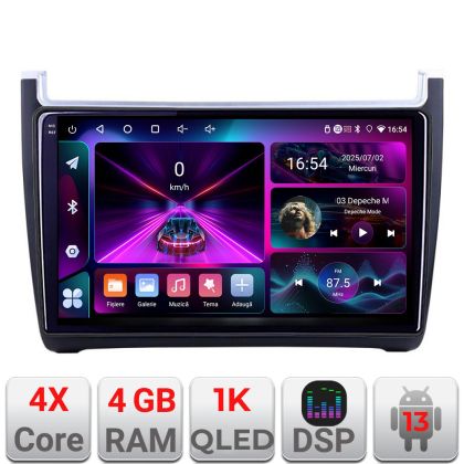 Navigatie VW Polo 2014- A-655  4+64 InCell Display 1K Android Waze USB Navigatie Internet Youtube Radio