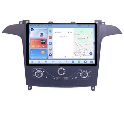 Navigatie Ford S-max 2006-2014 Qled 1K Octa Core 4+64 LTE 4G DSP Wifi 5Ghz android auto carplay radio gps internet KIT-smax-navi+EDT-E413V3