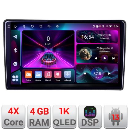 Navigatie Renault Trafic 2008-2012 Quad Core 4+64 InCell Display 1K Android Waze USB Navigatie Internet Youtube Radio