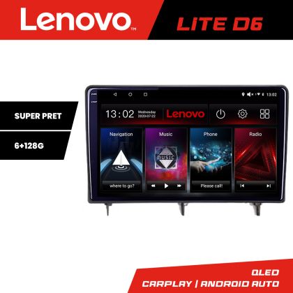 Navigatie Honda Civic 2022- Lenovo QLED Octa core 6+128 DSP Wifi 5Ghz Android radio gps internet kit-civic2022+LITE-10-6+128