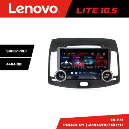 Navigatie Hyundai Elantra 2007-2011 Kit-2009 Lenovo  8 core 4+64 10.5 inch Incell 1K android Wifi 5Ghz gps internet