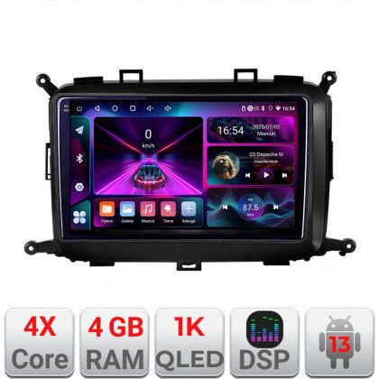 Navigatie Kia Carens 2013-2018 A-2023  4+64 InCell Display 1K Android Waze USB Navigatie Internet Youtube Radio