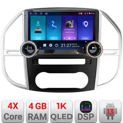Navigatie Mercedes Vito w447 2016- Edotec  4+64 10.5 inch Incell 1K android Wifi 5Ghz gps internet  Kit-w447