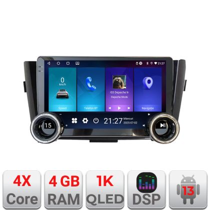 Navigatie Nissan Qashqai/X-Trail 2013- Kit-353 Edotec  4+64 10.5 inch Incell 1K android Wifi 5Ghz gps internet S