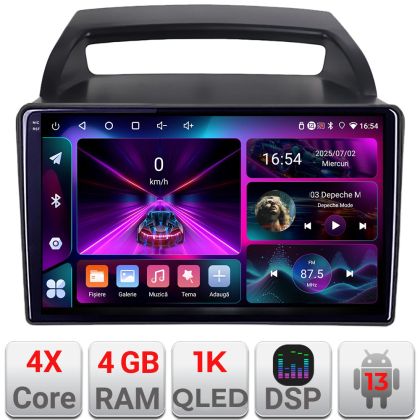 Navigatie Kia Carnival 2006-2014 Android radio gps internet 4+64 InCell Display 1K KIT-carnival2006+EDT-E209-RK