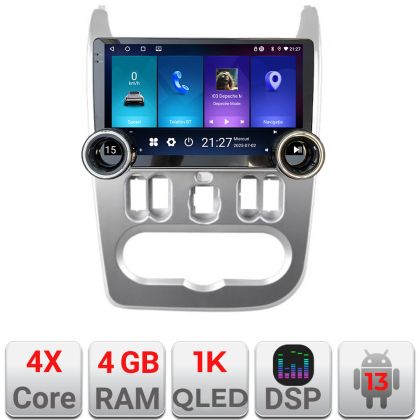 Navigatie Dacia Duster 2010-2012 Kit-099 Edotec  4+64 10.5 inch Incell 1K android Wifi 5Ghz gps internet