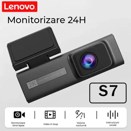 Camera DVR Lenovo S7-3280 4K fata si 1080 spate ecran 3.2 inch IPS Wifi unghi larg monitorizare parcare