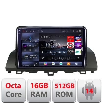 Navigatie Honda Accord 2019-2022 Qled 2K Octa Core 16+512 LTE 4G DSP Wifi 5Ghz android auto carplay radio gps internet Kit-+EDT-E810-2K
