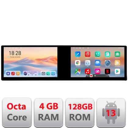 Navigatie Peugeot 308 2013-2018 Kit-308 Edotec 2 ecrane  8 core 4+128 21.6 inch Incell android Wifi 5Ghz gps internet