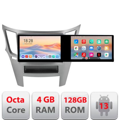 Navigatie Subaru Legacy 2010-2015 Kit-458 Edotec 2 ecrane  8 core 4+128 21.6 inch Incell android Wifi 5Ghz gps internet a