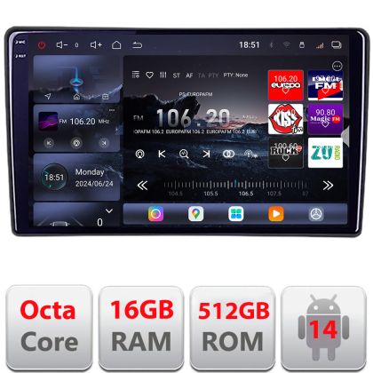 Navigatie Citroen Berlingo Opel Combo 2021- Qled 2K Octa Core 16+512GB LTE 4G DSP Wifi 5Ghz android auto carplay radio gps internet kit-berlingo2021+EDT-E810-2K