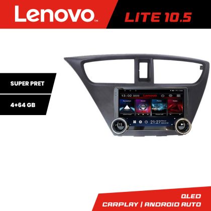 Navigatie Honda Civic 2012-2016 Kit-civic Lenovo  8 core 4+64 10.5 inch Incell 1K android Wifi 5Ghz gps internet a