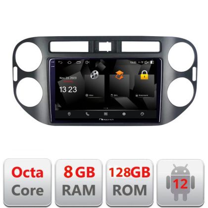 Navigatie VW TIGUAN si Golf Plus 2007-2011 Android Octa Core Qualcomm 2K Qled 8+128 DTS DSP 360 4G Optical