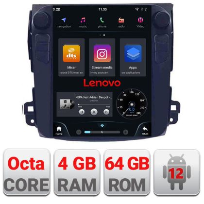 Navigatie Mitsubishi Outlander 2007-2011 tip tesla radio gps internet Qualcomm 8X 8+128 360 4G carplay android auto  kit-tesla-056