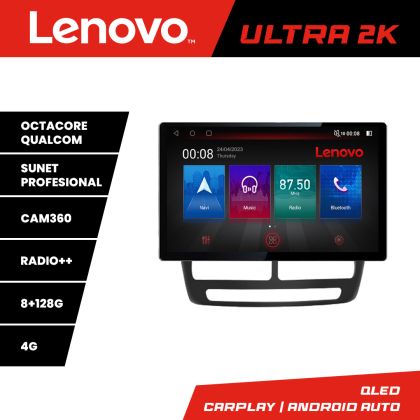 Navigatie Fiat Doblo 2010-2017 si Opel Combo 2010-2017  Lenovo Qualcomm ULTRA 8+128 2K 13 inch qled android 4G DSP gps internet  Kit-DOBLO10