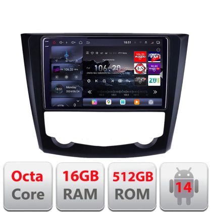 Navigatie Renault Kadjar 2015-2021 Edotec Kit-9030 8 core QLED 2K 16+512GB 360 Android Waze USB Navigatie Internet Youtube Radio