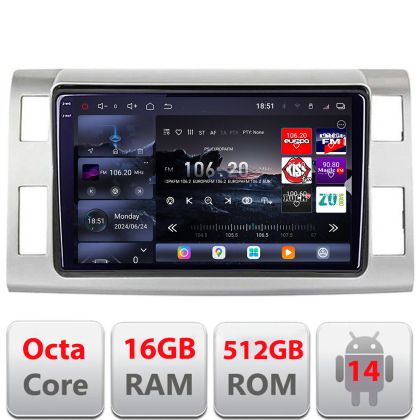 Navigatie Toyota Estima intre anii 2006-2013 Android radio gps internet 8 core QLED 2K 16+512GB 360 Edotec