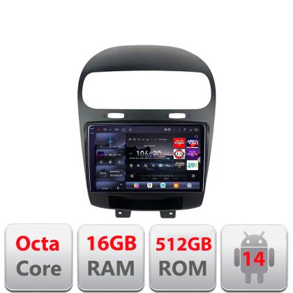 Navigatie Fiat Freemont Dodge Journey 2012-2019 Android radio gps internet 8 core QLED 2K 16+512GB 360 Edotec V1