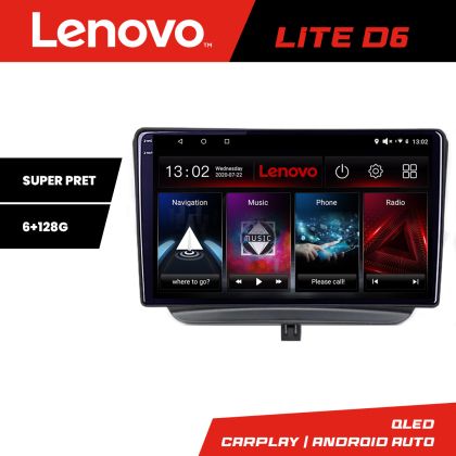 Navigatie Ford Turneo Courier Transit Courier 2014-2021 Lenovo QLED Octa core 6+128 DSP Wifi 5Ghz Android radio gps internet kit-turneo+LITE-9-6+128