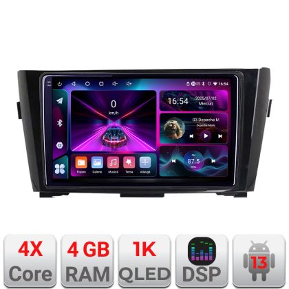 Navigatie Nissan Qashqai A-353  4+64 InCell Display 1K Android Waze USB Navigatie Internet Youtube Radio
