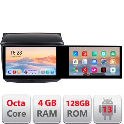 Navigatie Mitsubishi L200 2006-2014 Kit-094 Edotec 2 ecrane  8 core 4+128 21.6 inch Incell android Wifi 5Ghz gps internet  Q