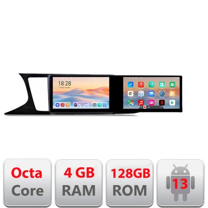 Navigatie Seat Leon MIB Kit-306 Edotec 2 ecrane  8 core 4+128 21.6 inch Incell android Wifi 5Ghz gps internet