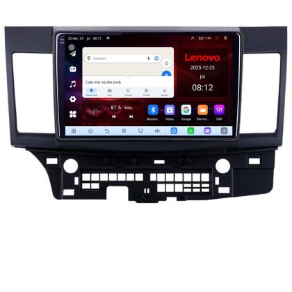 Navigatie Mitsubishi Lancer Lenovo Kit-037 8 Core 2.2 Ghz 8+128 Qled Incell 1K Android 360 Carplay DSP AHD 1080P ADAS 4G Wifi 5Ghz Bluetooth PRO