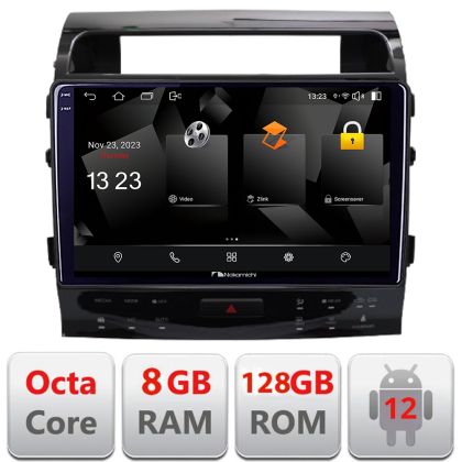 Navigatie Toyota Landcruiser J150 2010-2018 Android Octa Core Qualcomm 2K Qled 8+128 DTS DSP 360 4G Optical