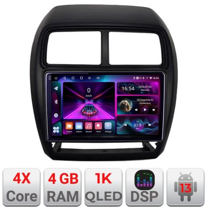 Navigatie Mitsubishi ASX 2017-2021 model facelift Android radio gps internet 4+64 InCell Display 1K Kit-026-facelift+EDT-E209-RK
