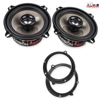 Pachet difuzoare Audi A4 (B5) 1994-2000 Audio System CARBON coaxiale dedicate uși spate