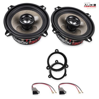 Pachet difuzoare Dacia Logan 2006-2009 Audio System CARBON coaxiale dedicate uși spate