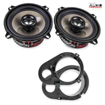 Pachet difuzoare Ford Escort Cabrio (MK5/MK6/MK7) 1990-2000 Audio System CARBON coaxiale dedicate uși spate