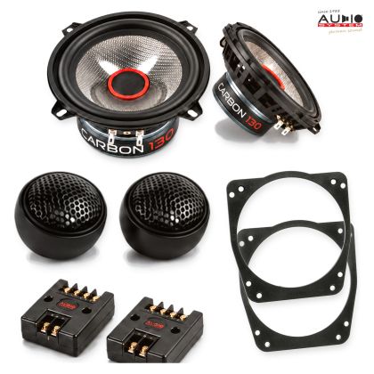 Pachet difuzoare Ford Fiesta (MK3/MK4/MK5) 1989-2001 Audio System CARBON componente dedicate uși față