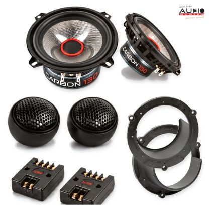Pachet difuzoare Mazda 2 (DY) 2003-2005 Audio System CARBON componente dedicate uși față