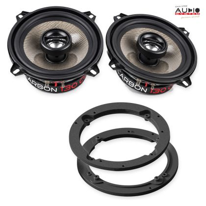 Pachet difuzoare Mazda Demio (DW) 2000-2003 Audio System CARBON coaxiale dedicate uși spate